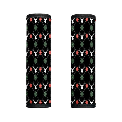 Christmas Deer Argyle Pattern Print Handle Covers