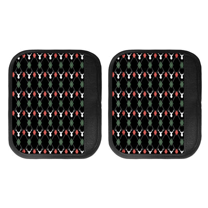Christmas Deer Argyle Pattern Print Handle Covers
