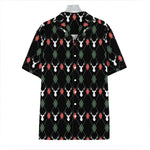 Christmas Deer Argyle Pattern Print Hawaiian Shirt