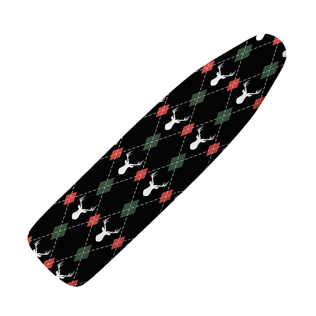 Christmas Deer Argyle Pattern Print Ironing Board Cover