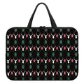 Christmas Deer Argyle Pattern Print Laptop Sleeve With Handle