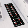 Christmas Deer Argyle Pattern Print Long Kitchen Mat