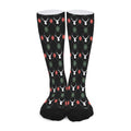 Christmas Deer Argyle Pattern Print Long Socks