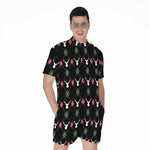 Christmas Deer Argyle Pattern Print Men's Rompers
