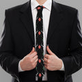 Christmas Deer Argyle Pattern Print Necktie