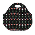 Christmas Deer Argyle Pattern Print Neoprene Lunch Bag