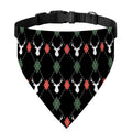 Christmas Deer Argyle Pattern Print Over The Collar Dog Bandana
