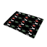 Christmas Deer Argyle Pattern Print Pet Cooling Mat Cover
