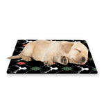 Christmas Deer Argyle Pattern Print Pet Cooling Mat Cover