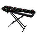 Christmas Deer Argyle Pattern Print Piano Keyboard Cover