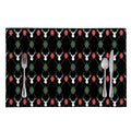 Christmas Deer Argyle Pattern Print Placemat