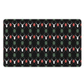 Christmas Deer Argyle Pattern Print Polyester Doormat
