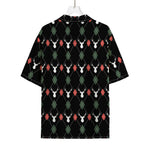 Christmas Deer Argyle Pattern Print Rayon Hawaiian Shirt