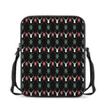 Christmas Deer Argyle Pattern Print Rectangular Crossbody Bag