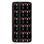 Christmas Deer Argyle Pattern Print Refrigerator Handle Covers