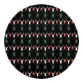 Christmas Deer Argyle Pattern Print Round Blanket