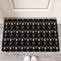 Christmas Deer Argyle Pattern Print Rubber Doormat