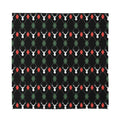 Christmas Deer Argyle Pattern Print Silk Bandana
