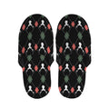 Christmas Deer Argyle Pattern Print Slippers