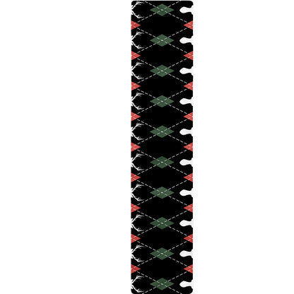 Christmas Deer Argyle Pattern Print Table Runner