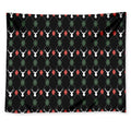 Christmas Deer Argyle Pattern Print Tapestry