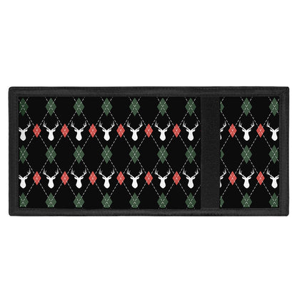 Christmas Deer Argyle Pattern Print Trifold Wallet