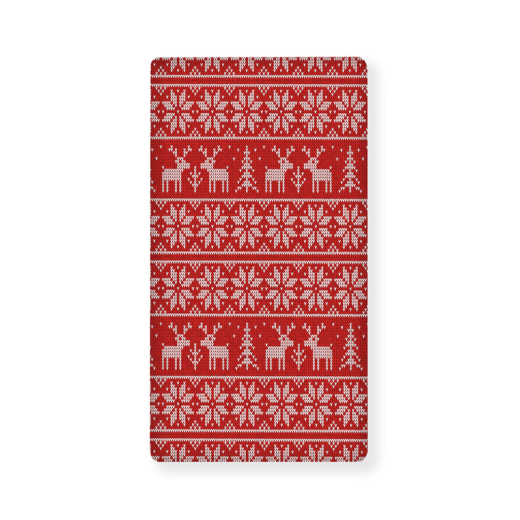 Christmas Deer Knitted Pattern Print Baby Crib Sheet