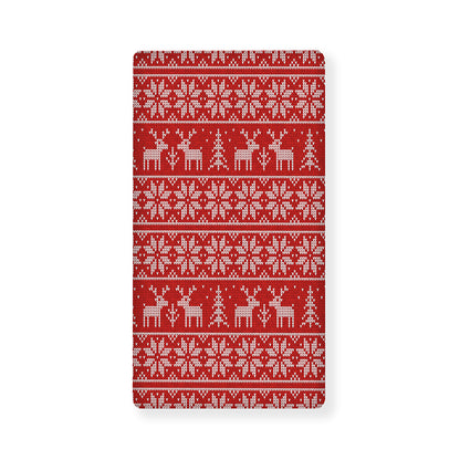 Christmas Deer Knitted Pattern Print Baby Crib Sheet