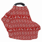 Christmas Deer Knitted Pattern Print Baby Seat Cover