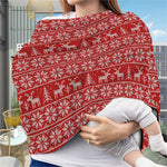 Christmas Deer Knitted Pattern Print Baby Seat Cover
