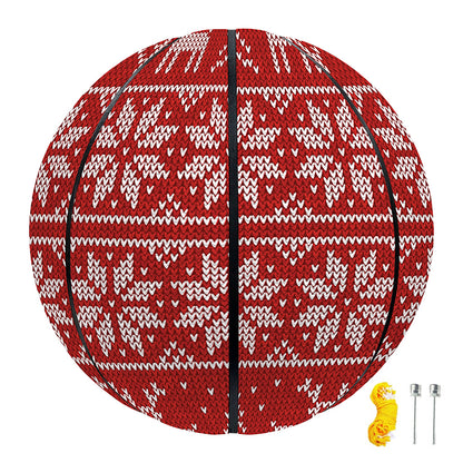 Christmas Deer Knitted Pattern Print Basketball