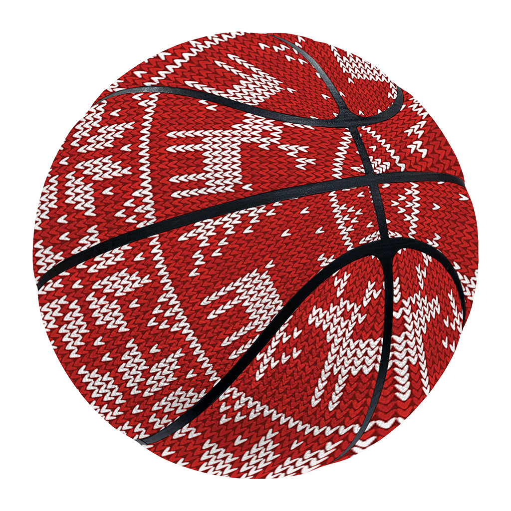 Christmas Deer Knitted Pattern Print Basketball