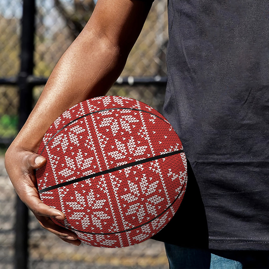 Christmas Deer Knitted Pattern Print Basketball