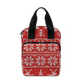 Christmas Deer Knitted Pattern Print Bible Tote Bag