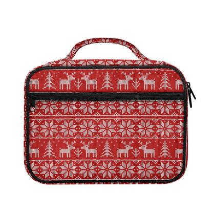 Christmas Deer Knitted Pattern Print Briefcase Bible Bag