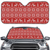 Christmas Deer Knitted Pattern Print Car Windshield Sun Shade