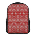 Christmas Deer Knitted Pattern Print Casual Backpack