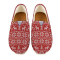 Christmas Deer Knitted Pattern Print Casual Shoes
