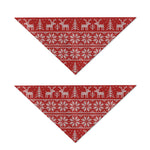 Christmas Deer Knitted Pattern Print Dog Bandana