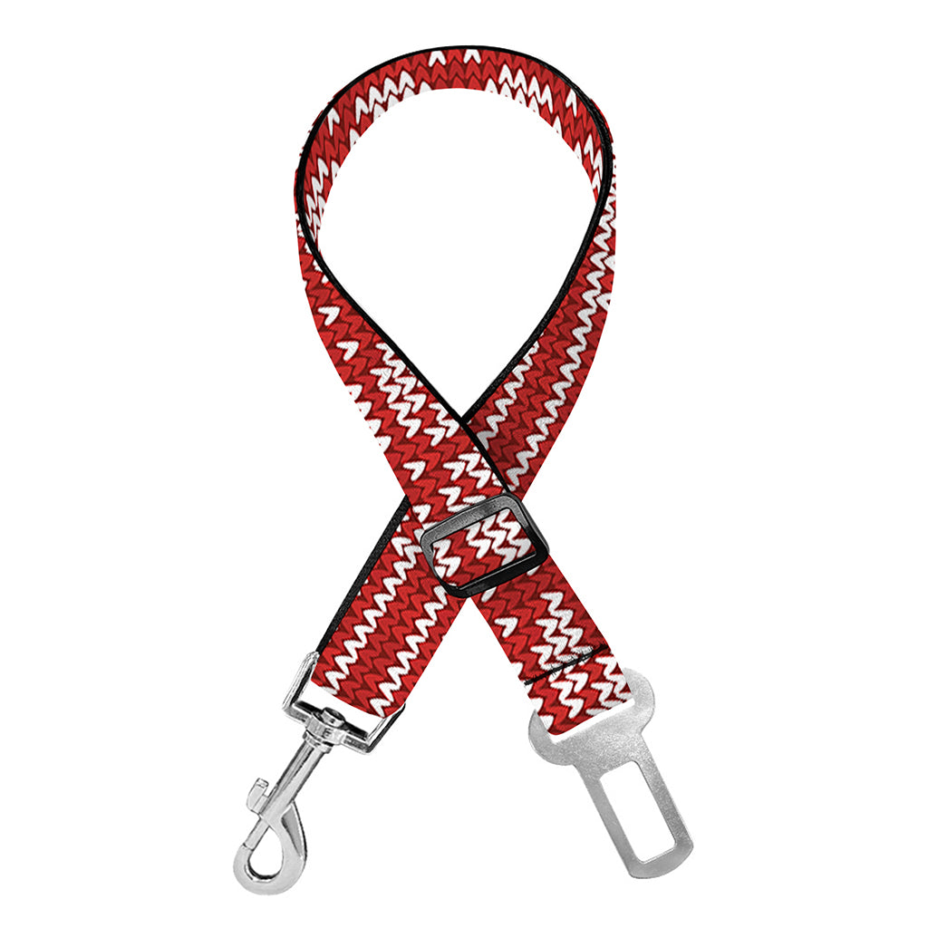 Christmas Deer Knitted Pattern Print Dog Seat Belt