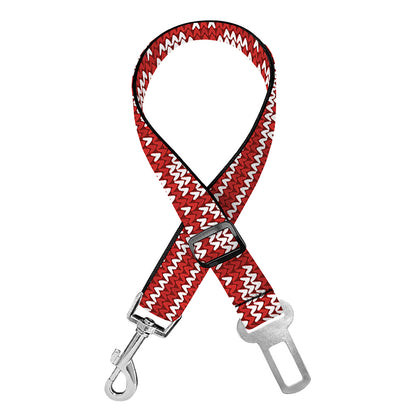 Christmas Deer Knitted Pattern Print Dog Seat Belt
