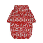 Christmas Deer Knitted Pattern Print Dog Zip Up Hoodie