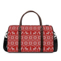 Christmas Deer Knitted Pattern Print Duffel Bag