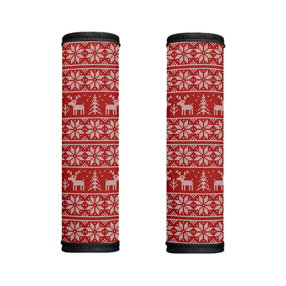 Christmas Deer Knitted Pattern Print Handle Covers