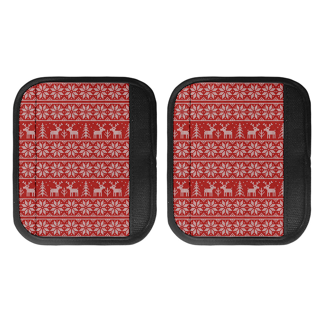 Christmas Deer Knitted Pattern Print Handle Covers
