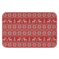 Christmas Deer Knitted Pattern Print Indoor Door Mat