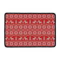 Christmas Deer Knitted Pattern Print Kitchen Mat