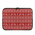 Christmas Deer Knitted Pattern Print Laptop Sleeve