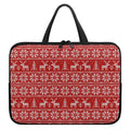 Christmas Deer Knitted Pattern Print Laptop Sleeve With Handle