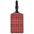 Christmas Deer Knitted Pattern Print Luggage Tag